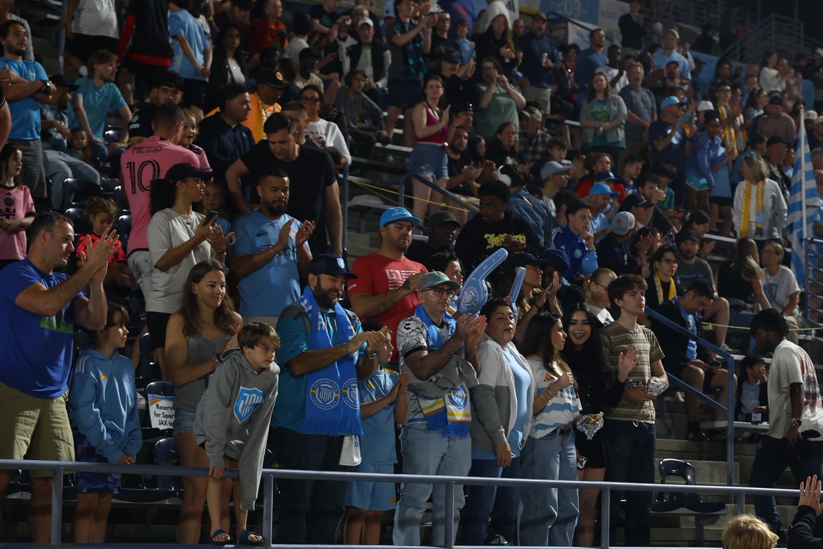 sporting_jax's tweet photo. Thank you to each and every fan that made last night electric. 🩵🧡

The energy and support in the stands was amazing! This is only the beginning.

#ProSoccerProJAX https://t.co/9DDBP2qorQ