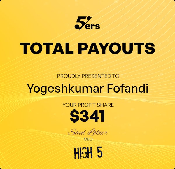 YogeshFofandi's tweet photo. Just received my $170.64 payout from The5ers Prop Firm 💰

Great experience with their platform and smooth payout process.

Happy to be trading with a reliable prop firm! 🚀
@the5erslive
@the5erstrading

#The5ers #PropFirm #ForexTrading #TraderPayout https://t.co/TkaWfds9RA