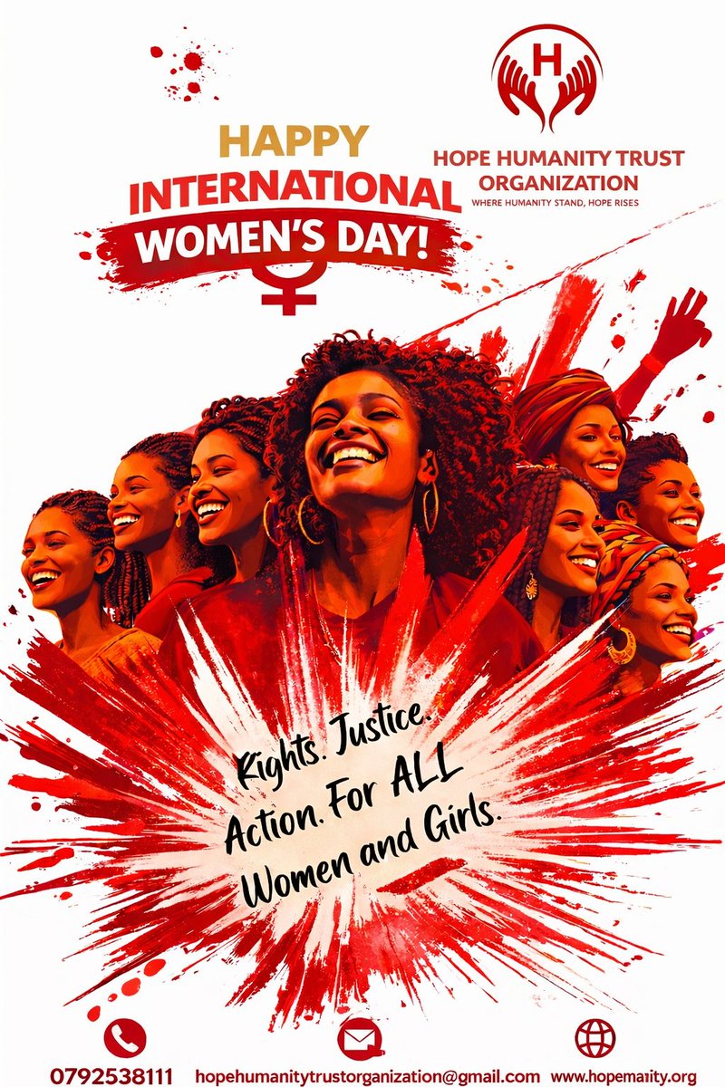 🌸 Happy International Women’s Day!
Today we celebrate the strength, resilience, and leadership of women everywhere. At Hope Humanity Trust Organization, we honor the women who uplift communities and inspire change every day.