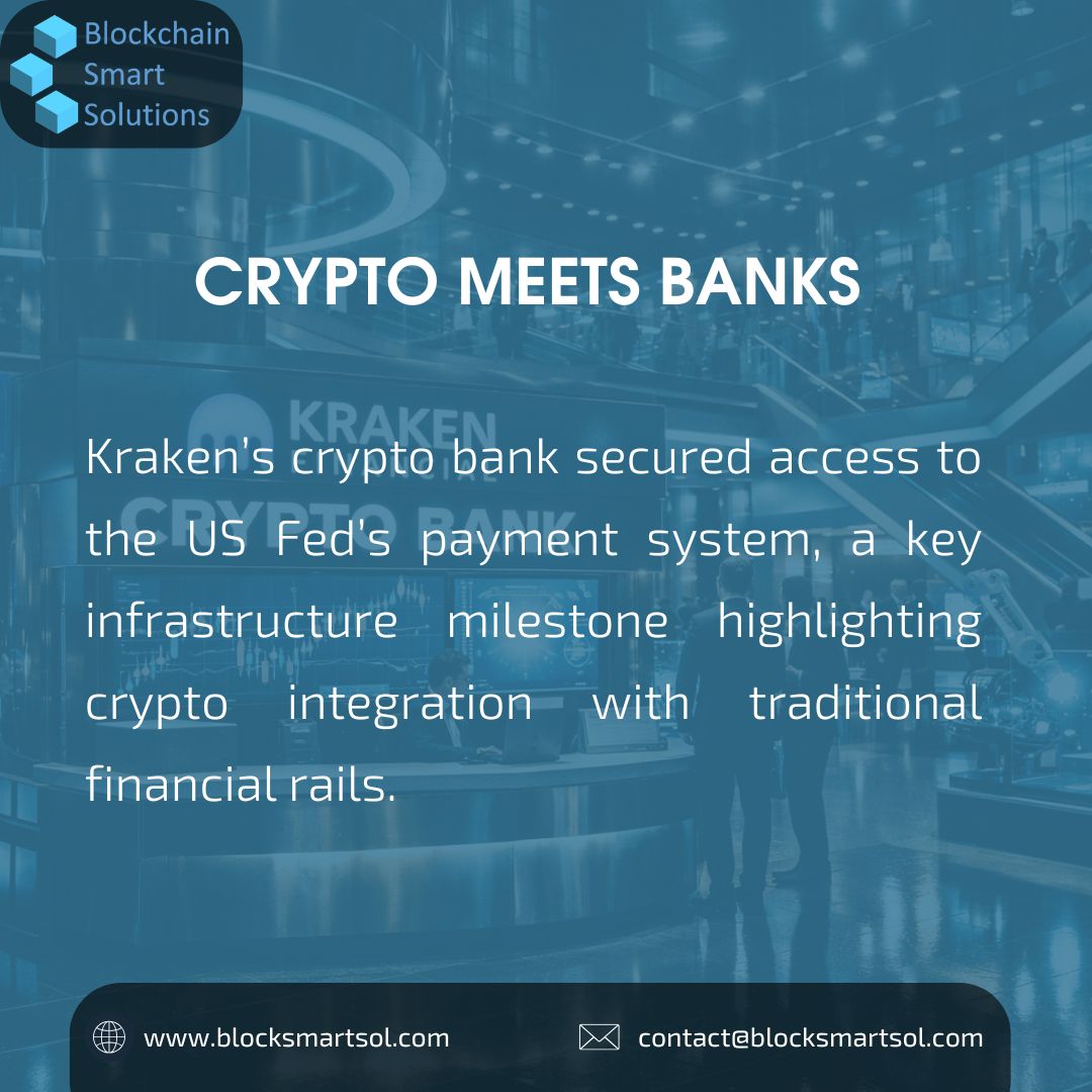 Crypto Meets Banking Reality

Kraken Financial gained direct access to the US Federal Reserve’s core payment system.

That’s real infrastructure integration.

Crypto isn’t just trading anymore, it’s plugging into traditional finance.

#Crypto #Fintech #Bitcoin #Blockchain