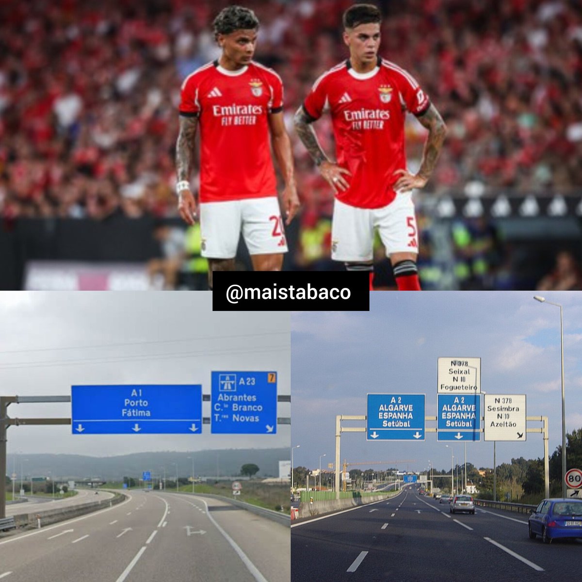 Na imagem vemos as autoestradas mais conceituadas do nosso país 😂❤️