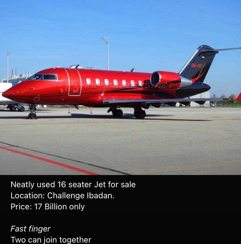 Oya naw, make I buy private jet for WhatsApp status 😂😂😂