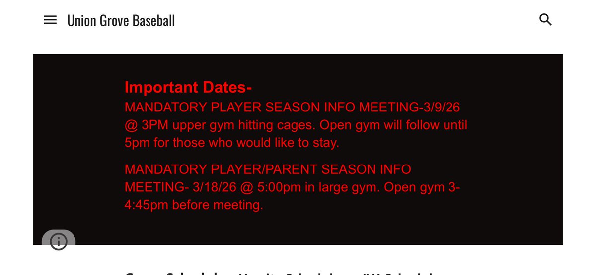 Union Grove Baseball tweet media