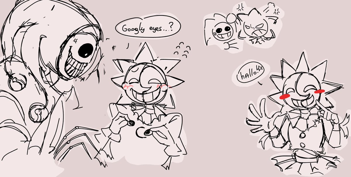 starriecor's tweet image. Going to sleep but I wanted to doodle
Sun is scared of prototype
#securitybreach #sundrop #prototype #PoppyPlaytimeChapter5