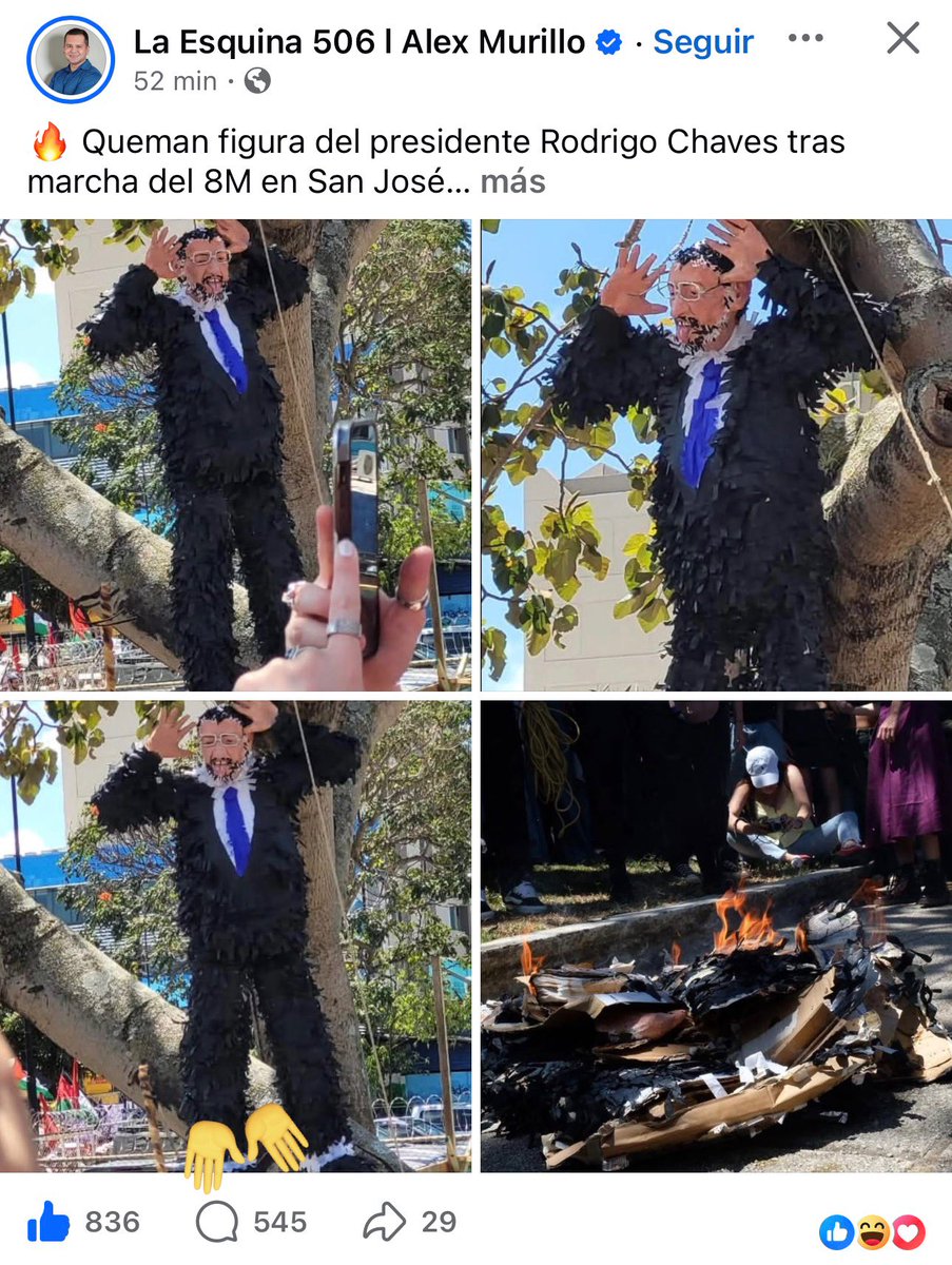 cupofmariel's tweet photo. Costa Rica, país donde les indigna más que  quemen una PIÑATA, a que ASESINEN A MUJERES. https://t.co/MOYqz8j6N8