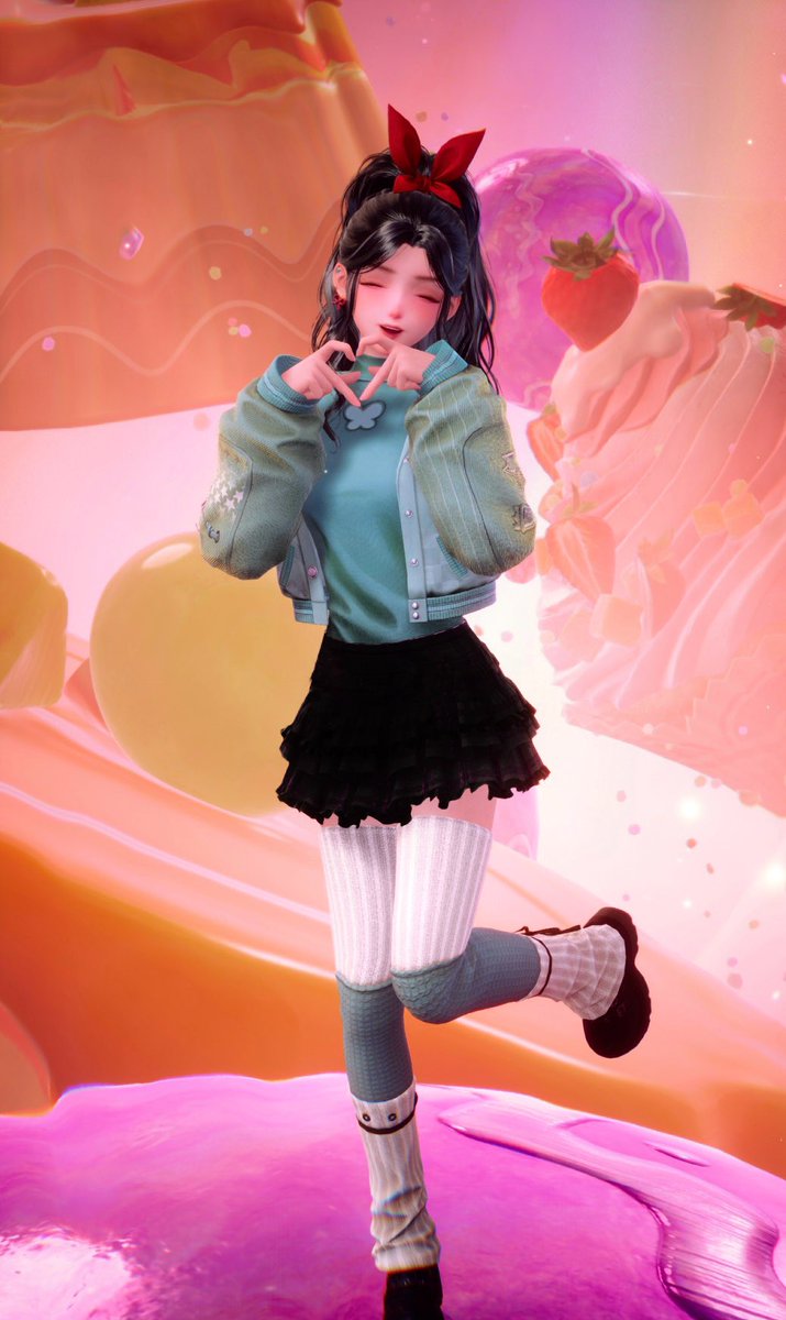HParadise07's tweet photo. Surrounded by candy and sweets, I couldn’t resist making my favorite sugary Disney character, Vanellope von Schweetz! 🩵✨🍭🧁🍦🍬🍡🍧

Code: 7Y7ENyhMHIa#

#InfinityNikki https://t.co/u8iiA6A3Ny