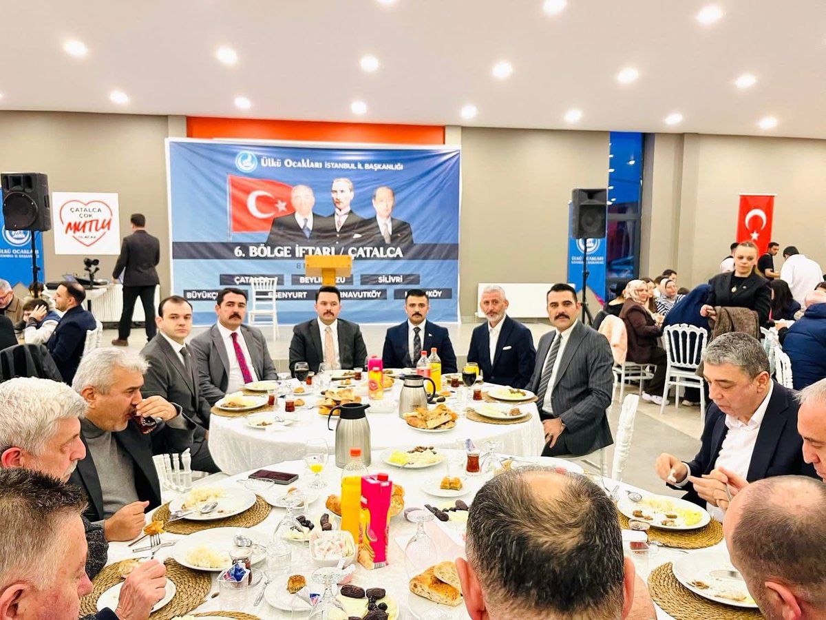 İstanbul Ülkü Ocakları 6. Bölge iftar programımızı, Çatalca Ülkü Ocaklarımızın ev sahipliğinde kıymetli ülküdaşlarımızın katılımlarıyla gerçekleştirdik.