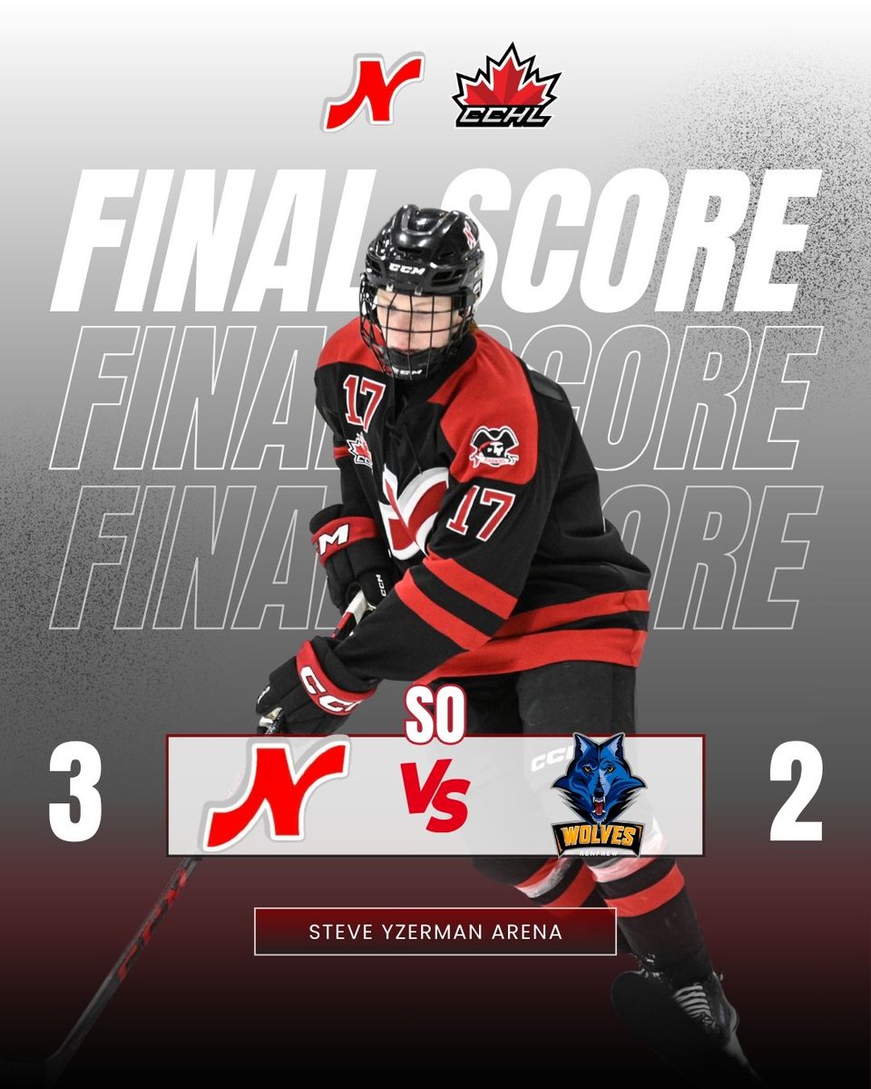 Nepeanraiders's tweet photo. THE RAIDERS COME BACK AND WIN IT IN A SHOOTOUT!!!

Barbeau and Konobelj score in the shootout while Evan Grant stops 2/3 shots and we come back late to take the season series over Renfrew!

#RaiderPride https://t.co/WdaX2eY1y7