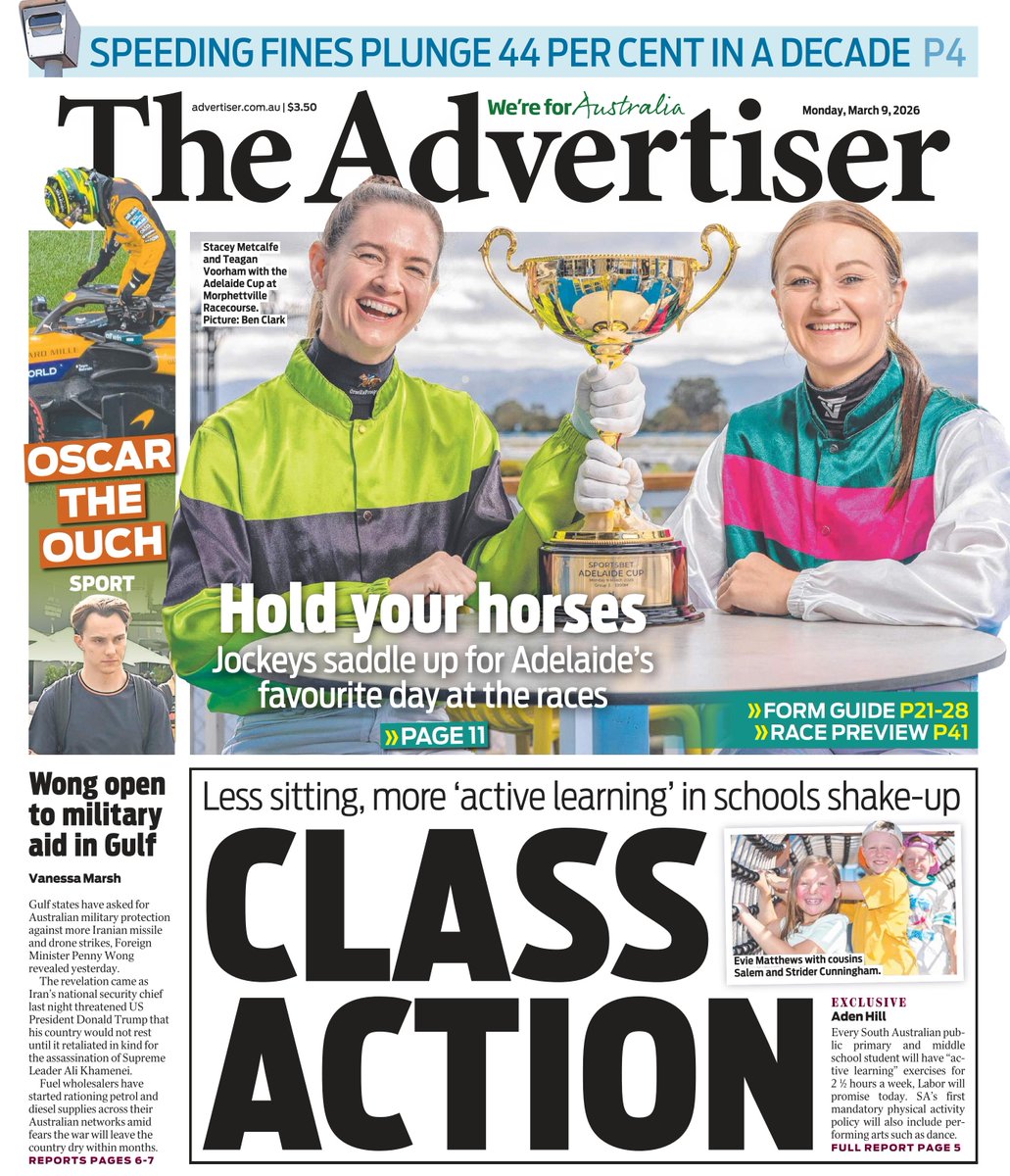 theTiser's tweet photo. The front page of today's Advertiser 📰

Read it here 👉 https://t.co/NNxdOUJ4EG https://t.co/QJF63VAy3Y