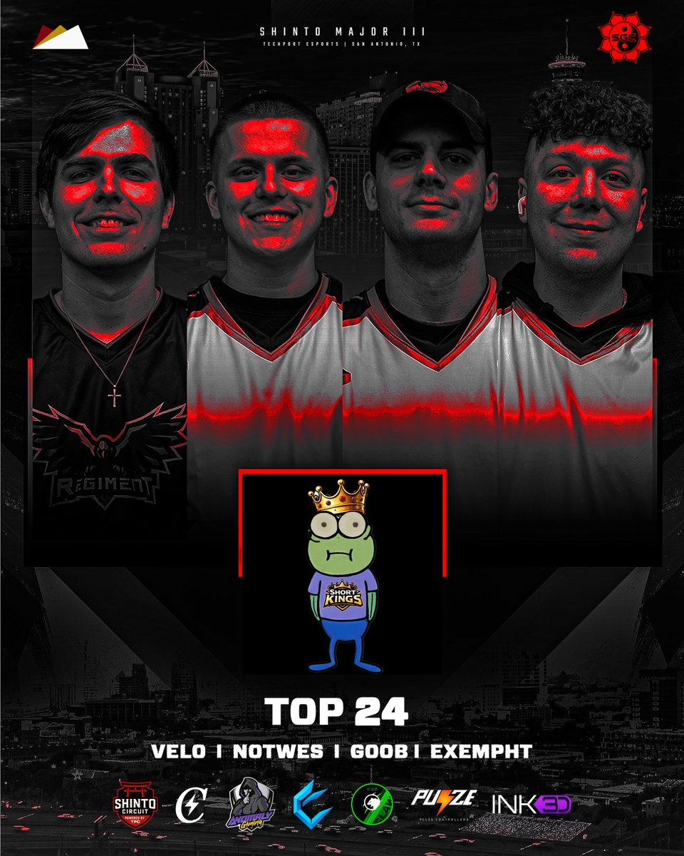 Appreciate everyone who made
<a href="/ShintoGC/">Shinto Gaming Club</a>
Major III an amazing event.  Top 24:

Short Kings
<a href="/Exempht/">Հαɕհ</a> 
@velocodx
<a href="/HRHGoob/">Hunter</a> 
<a href="/NotWesGaming/">Not Wes</a>