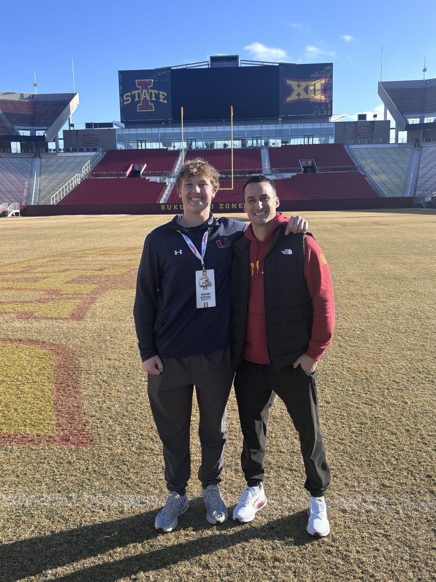 I had an amazing junior day yesterday with <a href="/CycloneFB/">Iowa State Football</a>. It was great to learn more about the program and speak with the coaching staff!!

<a href="/CoachRobGrande/">Rob Grande</a> <a href="/Coach_Pavlik/">Ron Pavlik</a> <a href="/Coach_Roehl/">Coach Tyler Roehl</a> <a href="/ISURogers3/">Jimmy Rogers</a>