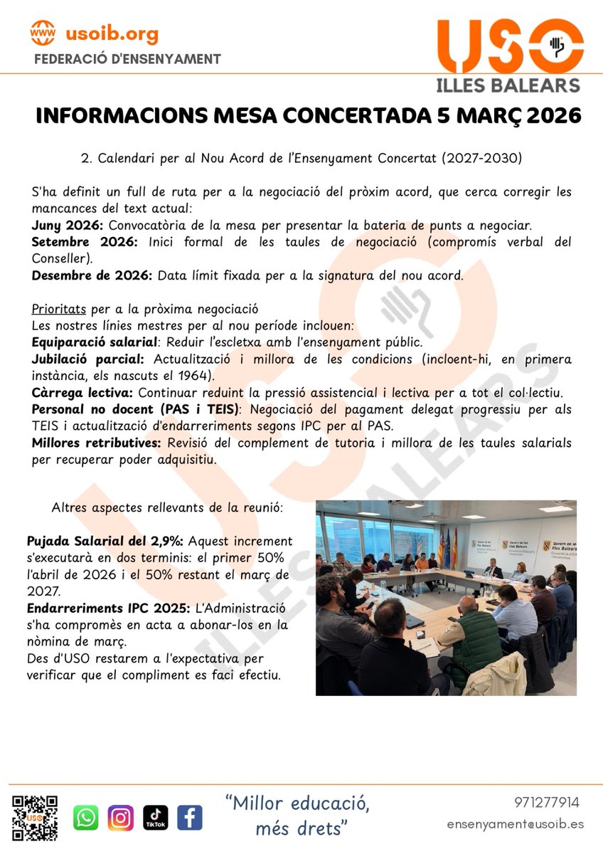 Federació d'Ensenyament - USO ILLES BALEARS tweet media