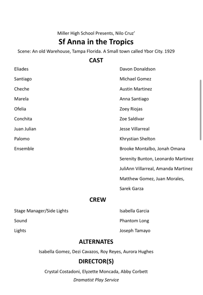 MM_BucNation's tweet photo. Congratulations to our Bucs who placed 1st in the UIL One Act Play competition &amp; brought home 4 individual awards! 🥇
Scenes from “Anna in the Tropics” will advance to the next round on March 21st. 💜🎭💛
Break a leg and best wishes to the entire company! https://t.co/JjIeejDSax