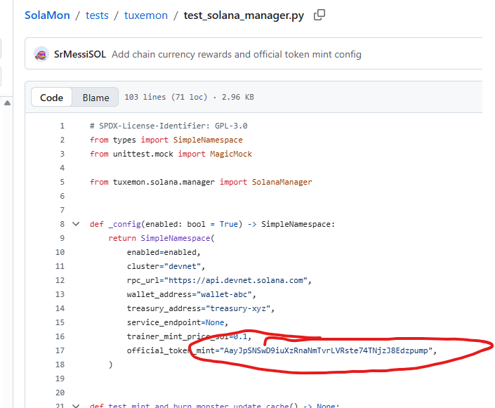 MageArez's tweet photo. WTF $Solamon dev @0xSrMessi claimed and put CA in the @github now.

Followed by @solana, @toly, @therealchaseeb, @metasal, @Raydium founder @0xINFRA, etc 

AayJpSNSwD9iuXzRnaNmTvrLVRste74TNjzJ8Edzpump https://t.co/Cjp2vfVVaR