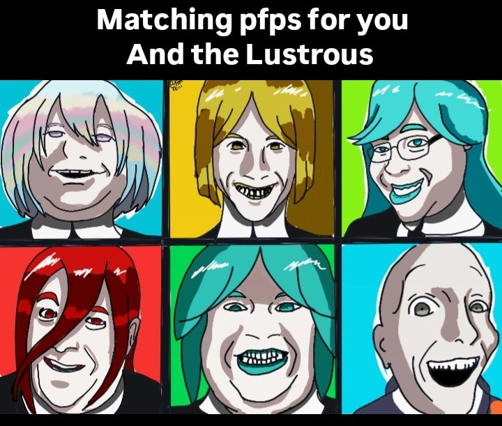 remreiii's tweet image. Matching pfps for YOU and the LUSTROUS! We're ALL using these on EVERYONES SOUL!
#housekinokuni_fanart #artmeme
