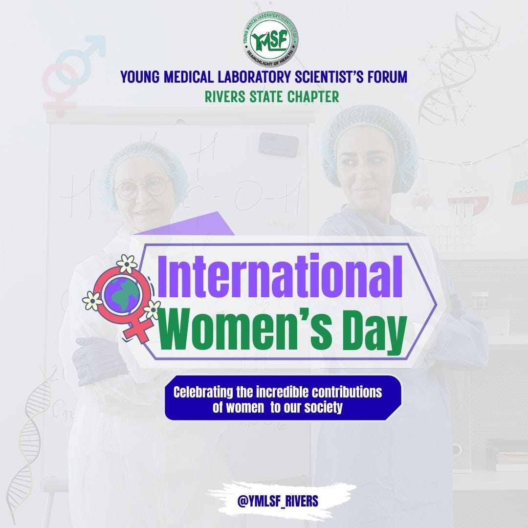 YMLSF_Rivers's tweet photo. HAPPY INTERNATIONAL WOMEN’S DAY CELEBRATION

The Leadership and Executives of the Young Medical Laboratory Scientists’ Forum, Rivers State Chapter, celebrate the resilience and remarkable contributions of women across the world. https://t.co/jiCVDMWr84
