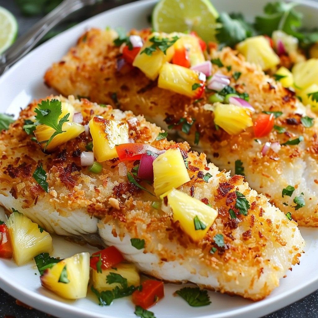 Crispy Coconut-Crusted Fish &amp; Fresh Pineapple Relish