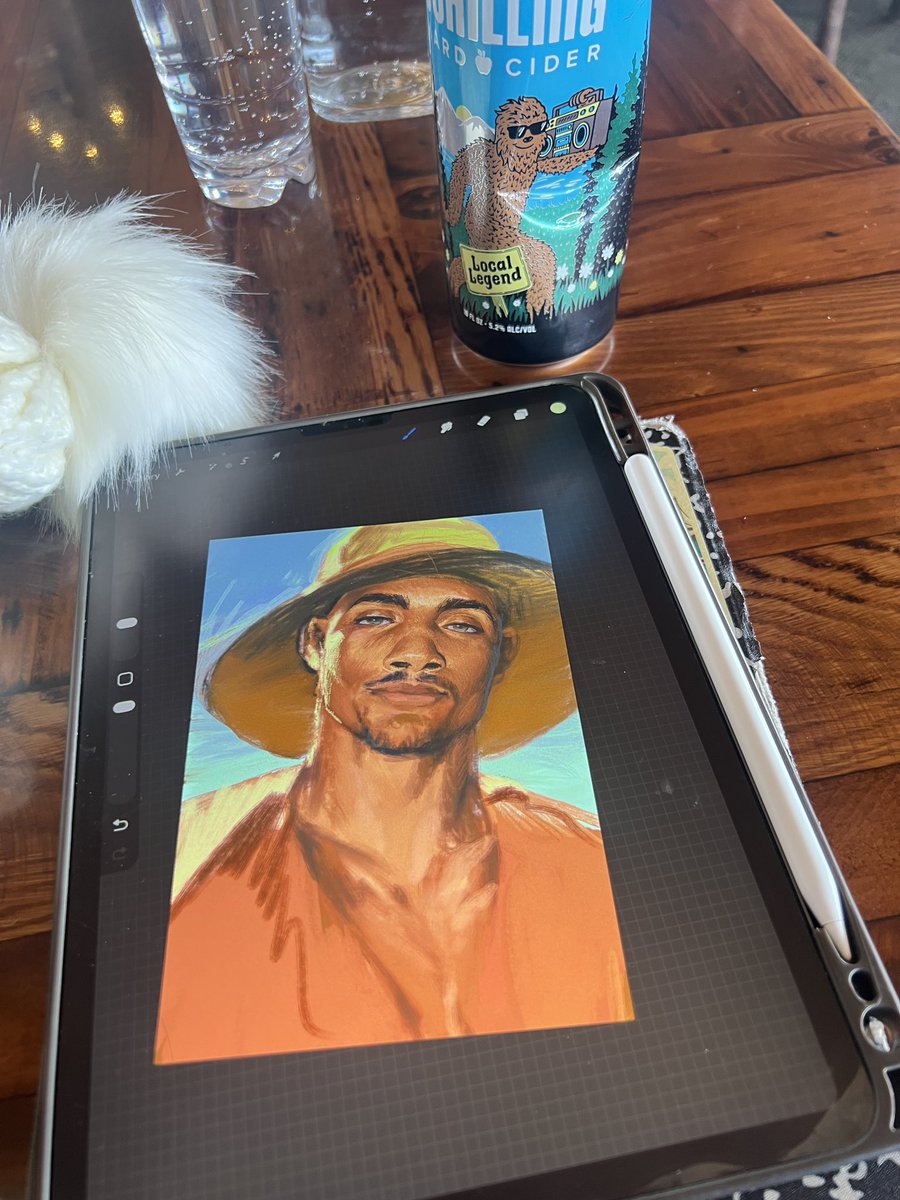 I’m drawing on a mountain rn