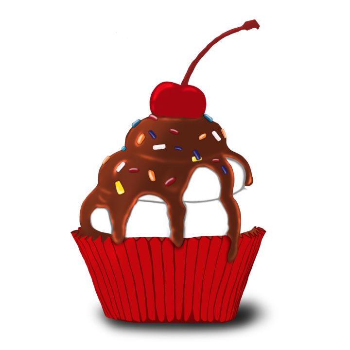 BatBratsDesigns's tweet photo. Art of the Day! "Cupcake With A Cherry On Top". Buy at: https://t.co/Mhz5pQfNJx https://t.co/DvvKCwjuI6
