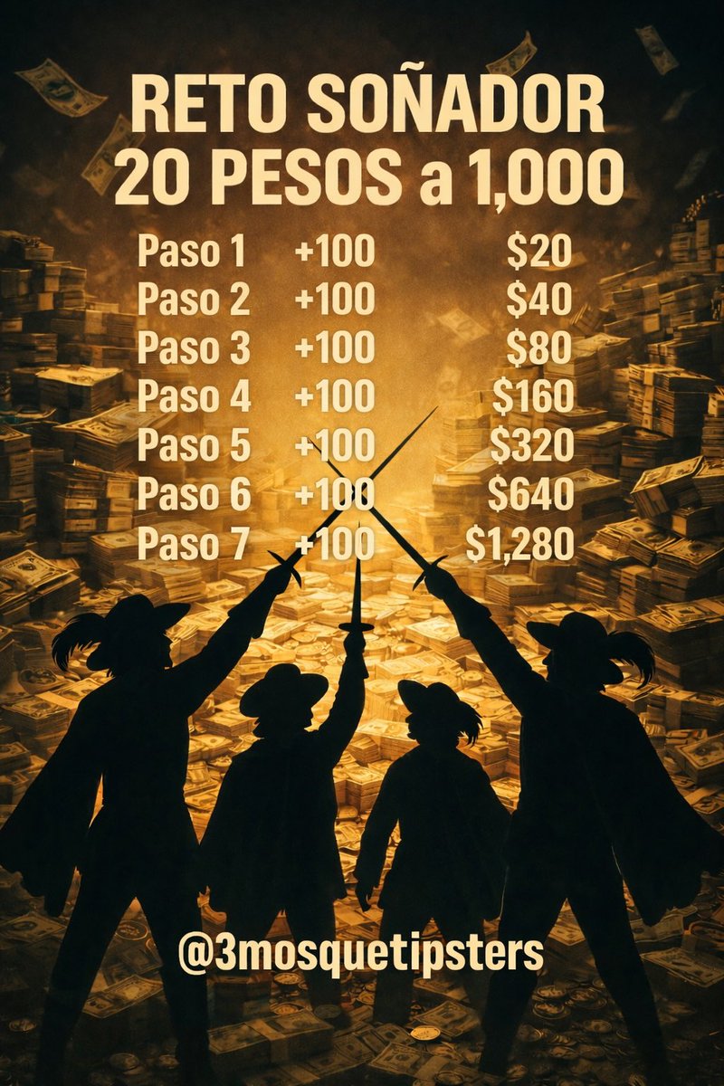 3mosquetipsters's tweet photo. RETO 20 PESOS SOÑADOR LISTO 🔥
QUIEN JALA A ARRIESGAR 20 PESOS😉 https://t.co/9yrZTIxJZx
