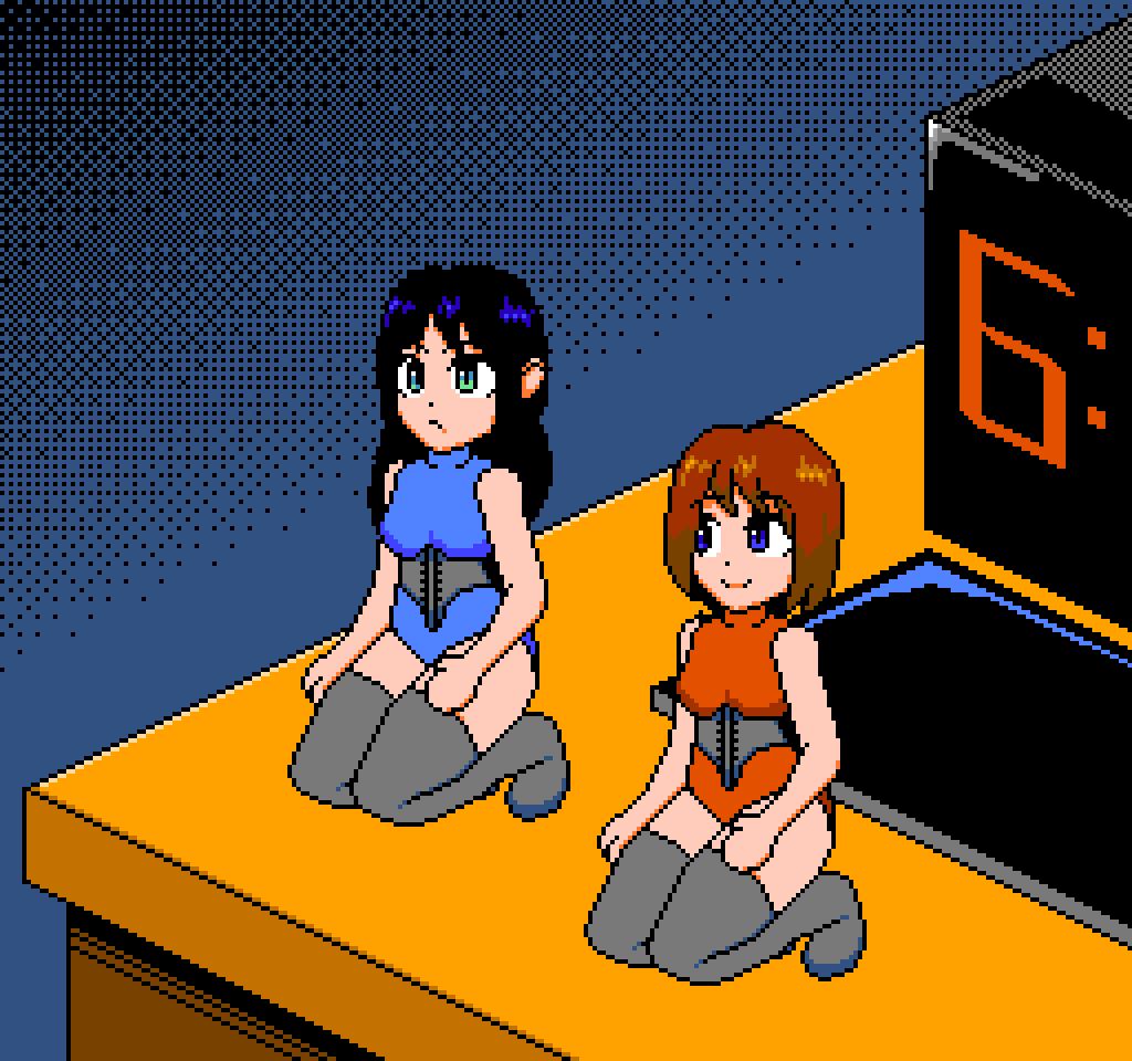 Alpha and Beta chillin' on the nightstand. First posted to Patreon 3/9/26. #pixelart
