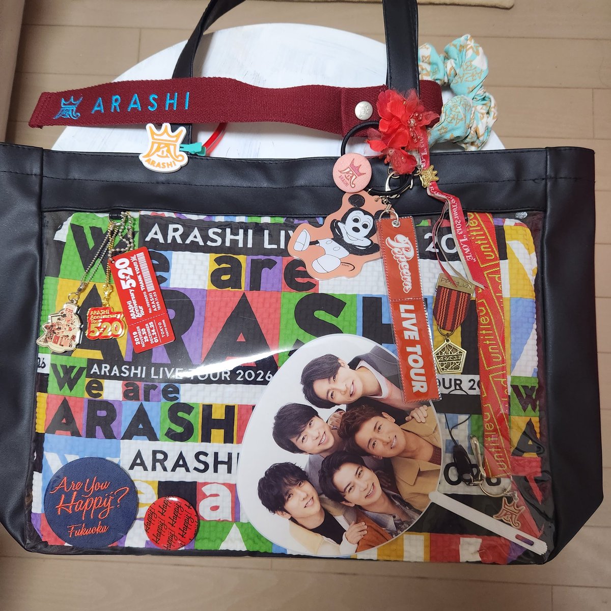 皆さんのツアバを参考にDAISOで推し活バッグを購入🎶 これまでの会場