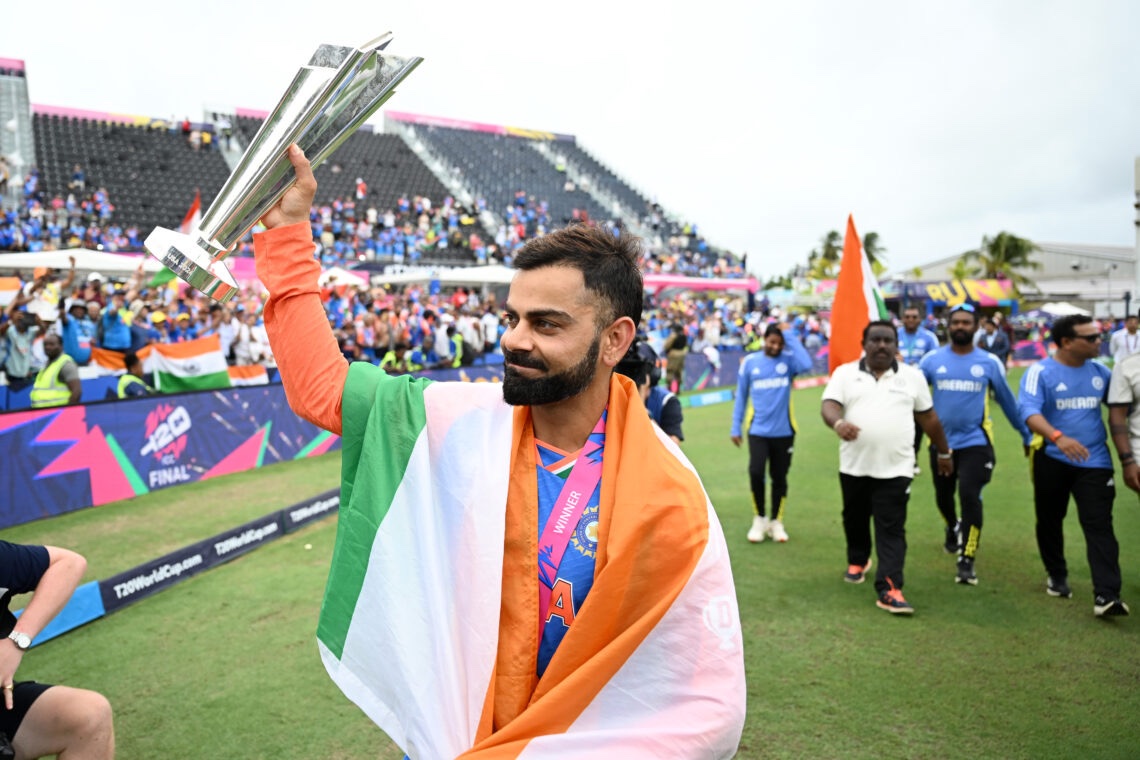 Hate him, troll him but you can't change the fact that he stood up in finals and ended 12 year trophy drought of India. 

Kohli left the format peacefully but still living rent free in the head of some people.