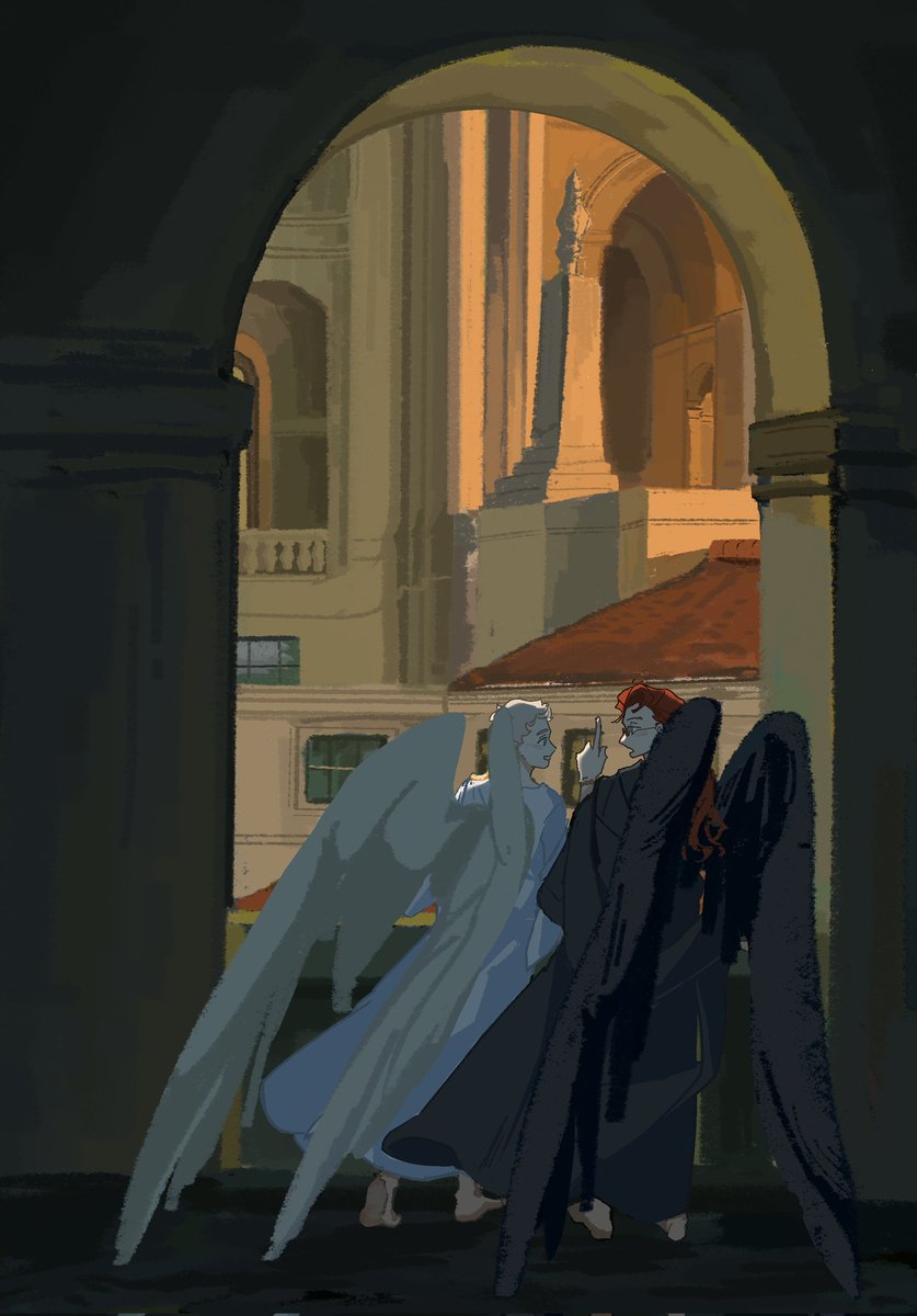 #GoodOmensFanArt
#GoodOmens
（场景有参考）