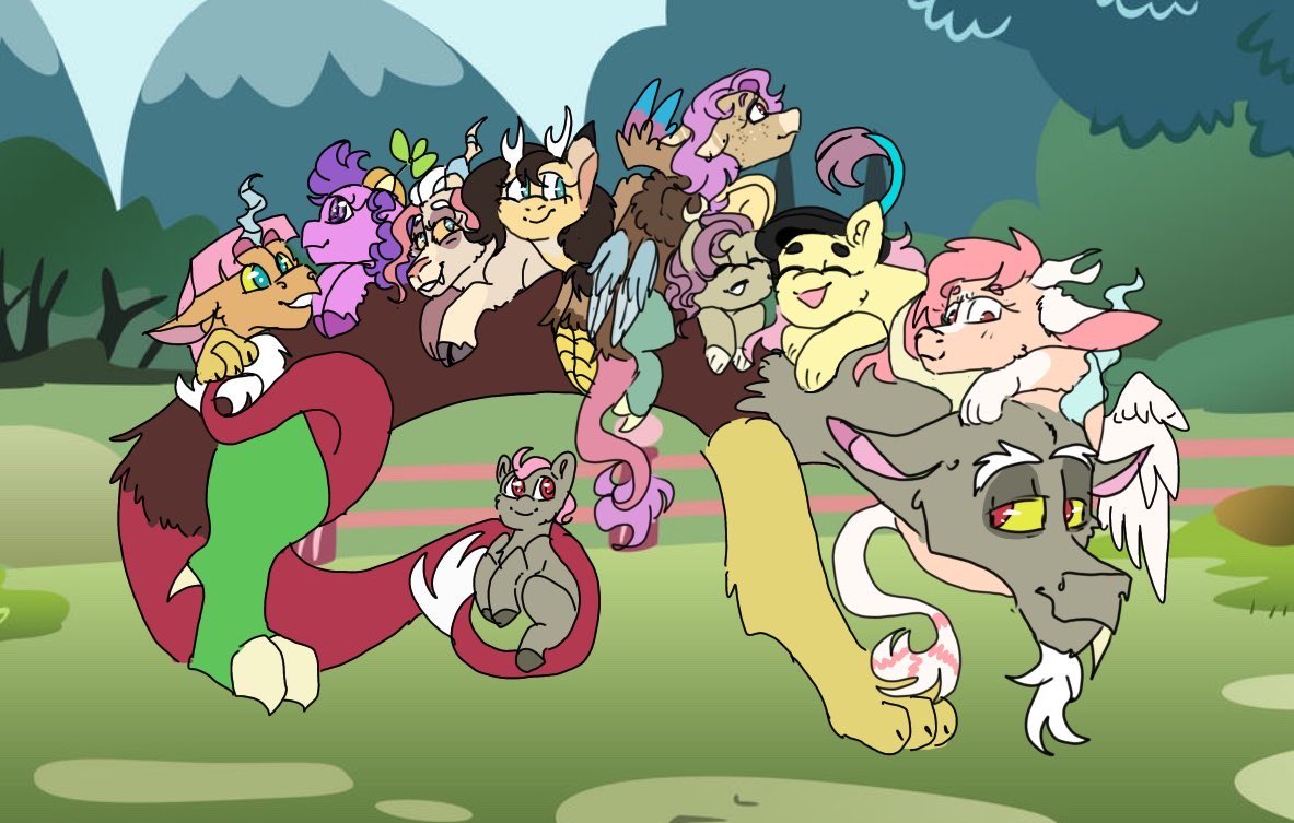 Cocodoodles1's tweet photo. Discord and, most of his fan kids!!
@Rosie_Mlp 
@EveekaJ 
@Aislep_ 
@xeiphi 
@emberslament 

Even screwball and zany from D&amp;D! 
For some nostalgic reasons😚 https://t.co/o74vkAkswu