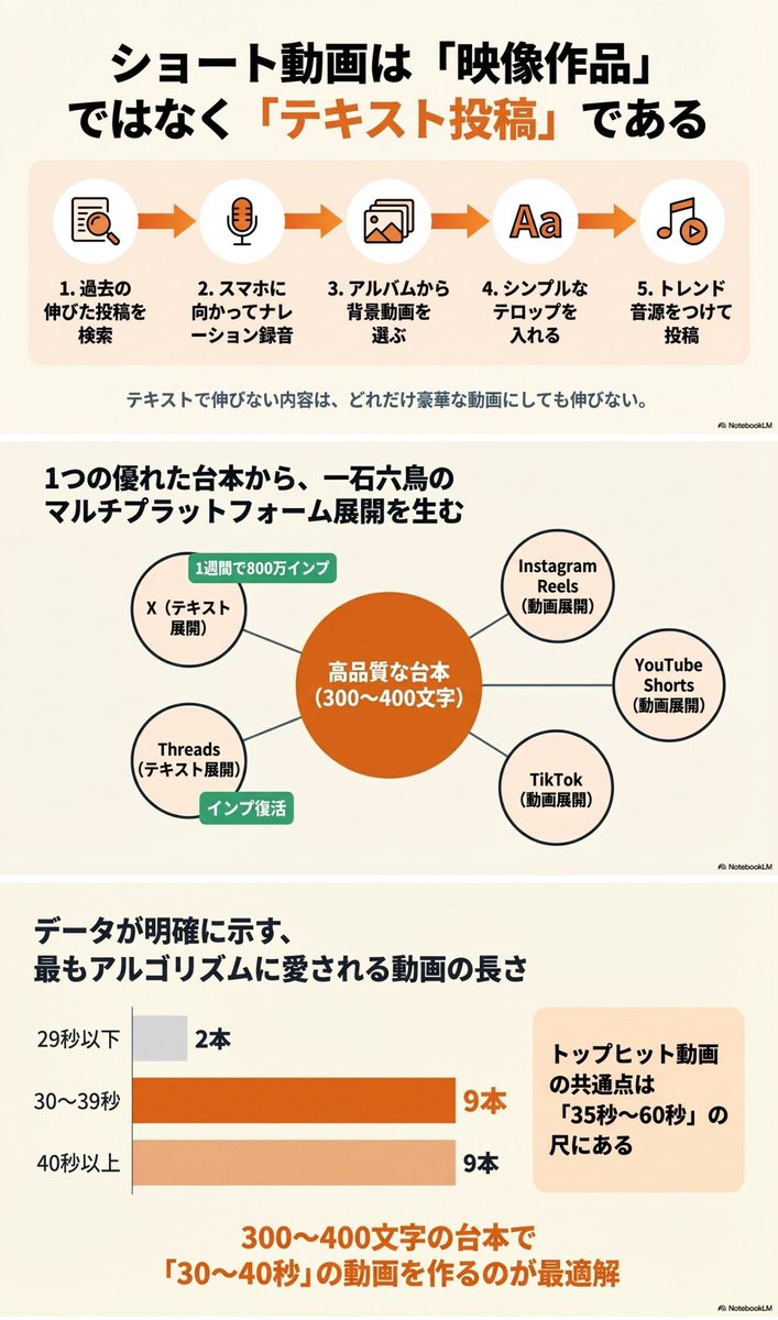 shupeiman's tweet photo. 190本ショート動画作ってわかった12のこと https://t.co/V0vrePfPEI