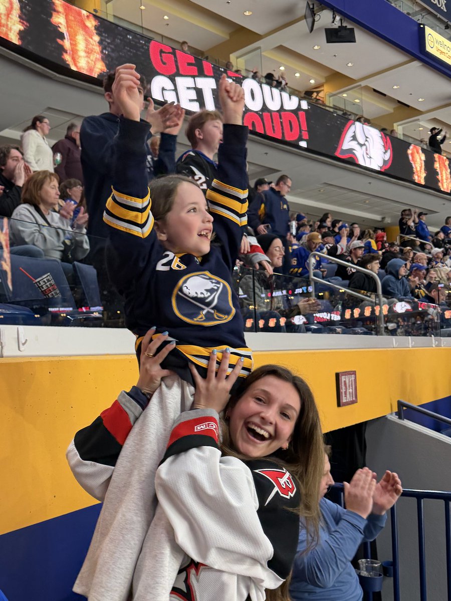 KellyDellaPenta's tweet photo. The most electric game … I’m beyond thrilled I was able to celebrate with my daughter on women &amp; girls in sports night at the arena!!!!! LET’S GOOOOO!!!!!! #buffalosabres https://t.co/eiBEeqJR08