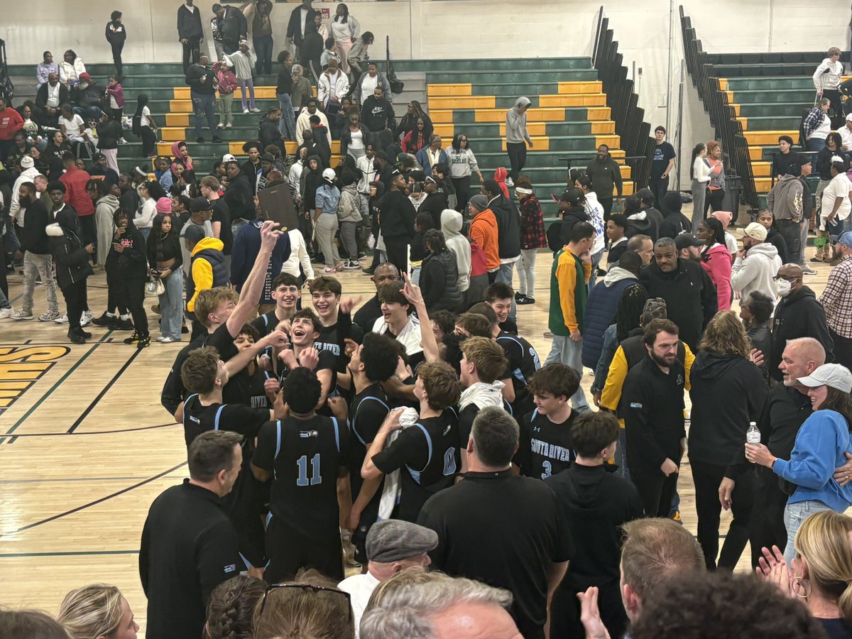 southriverhoops's tweet photo. A gritty win Friday night on the road in a hostile environment against a very tough Great Mills team. We have advanced to the state Semifinals Tuesday against Baltimore City HIgh School https://t.co/1dcndGZBY6