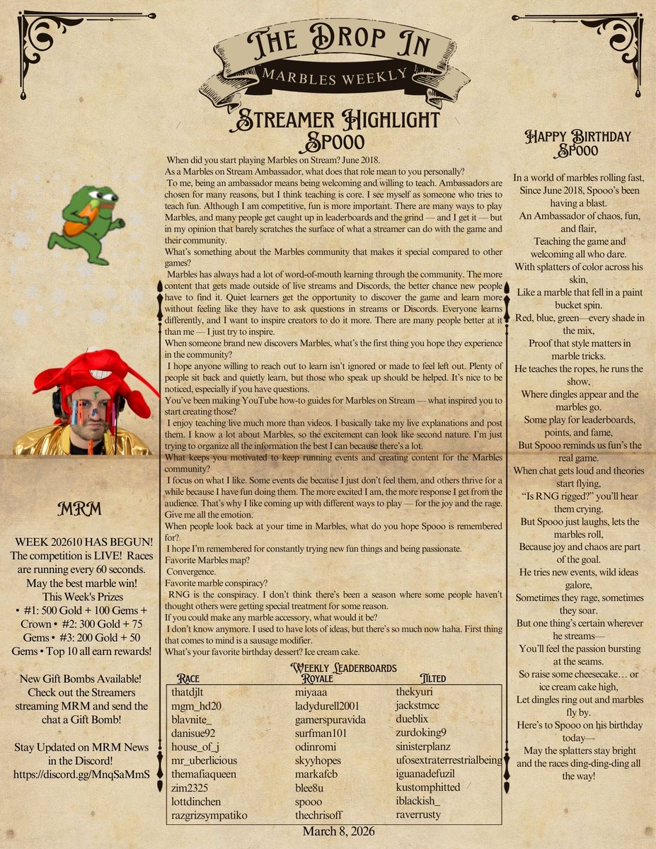dropinmarbs's tweet image. Happy Birthday @SpoooTV  ! #thedropin #marblesonstream
