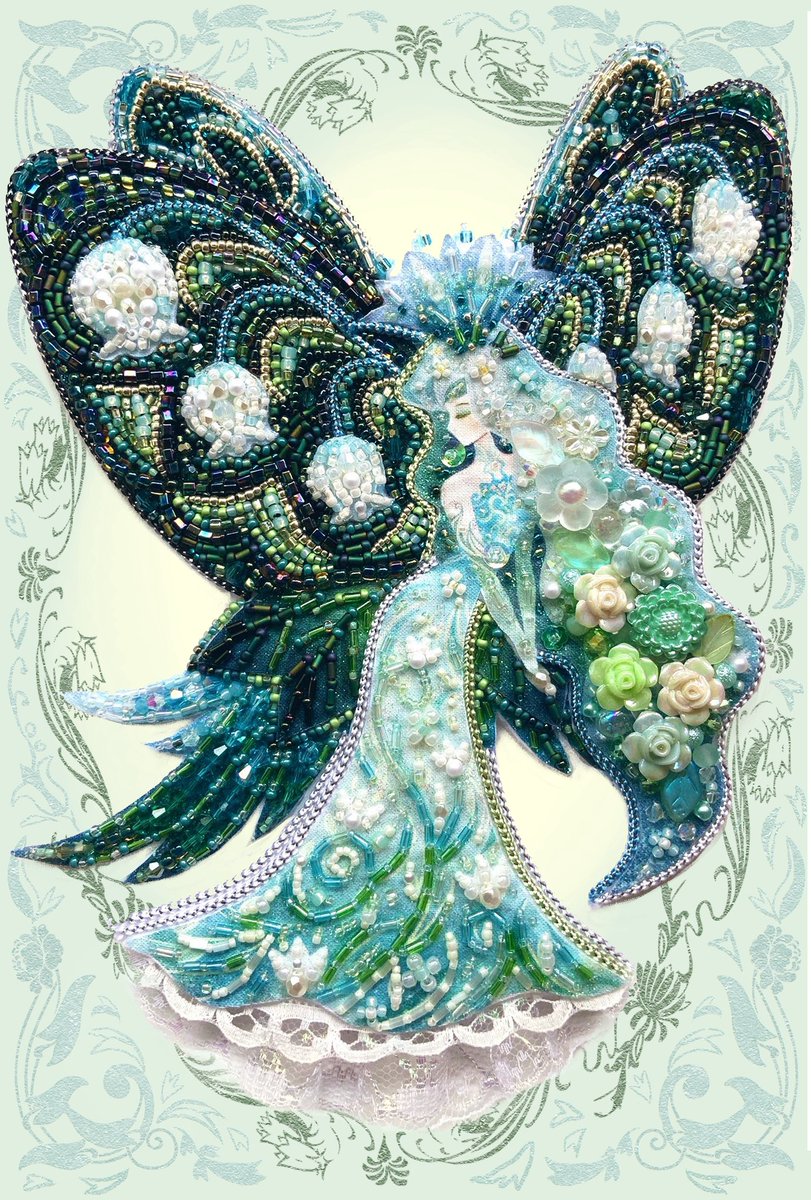 Piari🪡ビーズ刺繍 tweet media