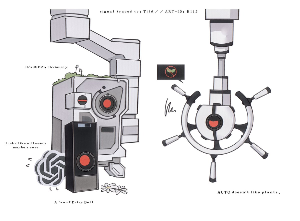 Tildh112's tweet photo. I love bots🥰#2001ASpaceOdyssey
#WALLE
#HAL9000
#fanart
#digitalart #ChatGPT https://t.co/Ctuyh3F1Jj