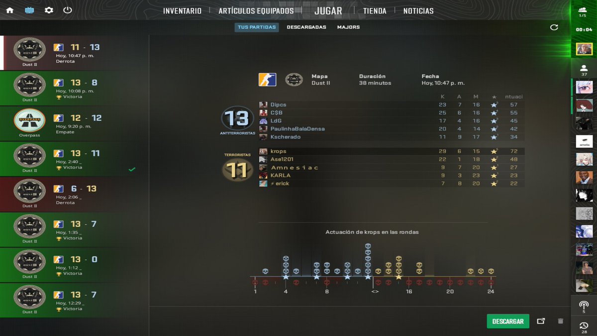 imaginate perder 11 rondas vs legit