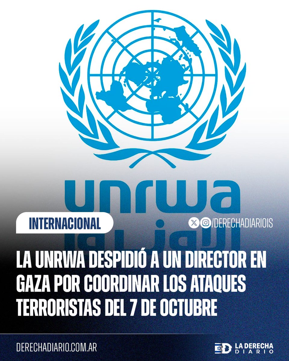 🚨🇺🇳🇵🇸🇮🇱 | ESCÁNDALO TOTAL: La UNRWA confirmó que despidió a Hafez Mohammed, director de una escuela en Gaza, tras descubrir que coordinó los ataques del 7 de octubre como capitán del "Batallón Este de Jabaliya" de la organización terrorista Hamás.