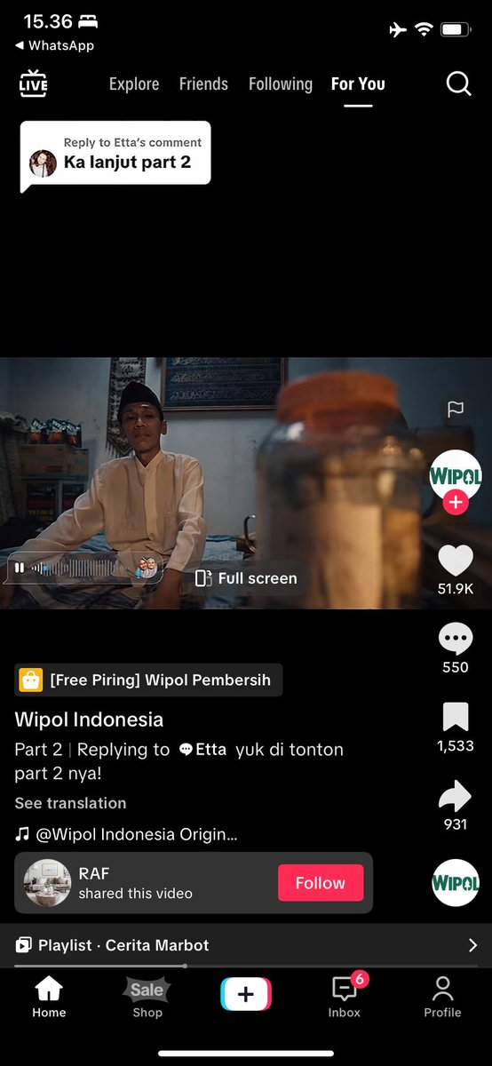 wxayar's tweet photo. Gara2 liat iklan wipol ini di tiktok gue jadi kepikiran marbot masjid deket rumah huaaaa mereka gak pulang ya ternyata pas lebaran? 😭 https://t.co/qG5d2iS5AT