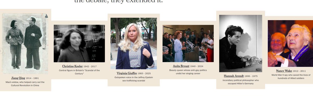 Virginia Giuffre recognized by the New York Times as one of the “women who changed history.”