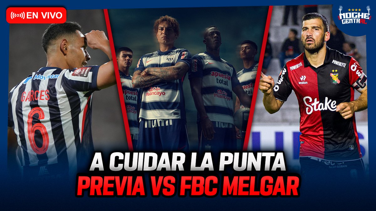 cALderaGrone's tweet photo. 🔴 ¡NOCHE CENTRAL EN VIVO!

A CUIDAR LA PUNTA: PREVIA ANTE MELGAR | NOCHE CENTRAL

Los esperamos 🔵⚪️

Link: https://t.co/Oim9bgMR5e

#AlianzaLima
#NocheCentral https://t.co/Kz2W0K94yw