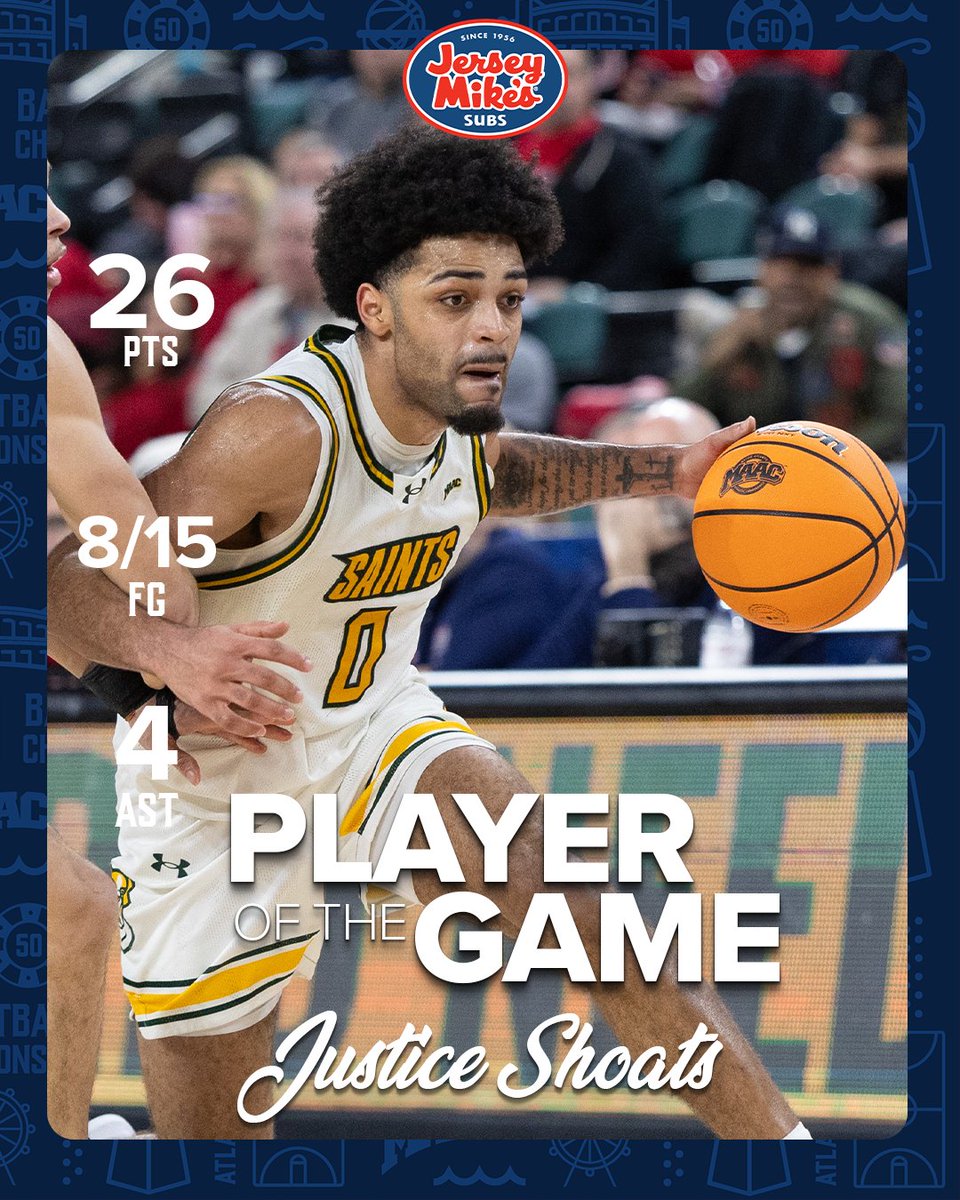 Your Jersey Mike's Player of the Game... Justice Shoats 🥶

#MAACHoops x <a href="/SienaMBB/">Siena Basketball</a> x <a href="/jerseymikes/">Jersey Mike's Subs</a>