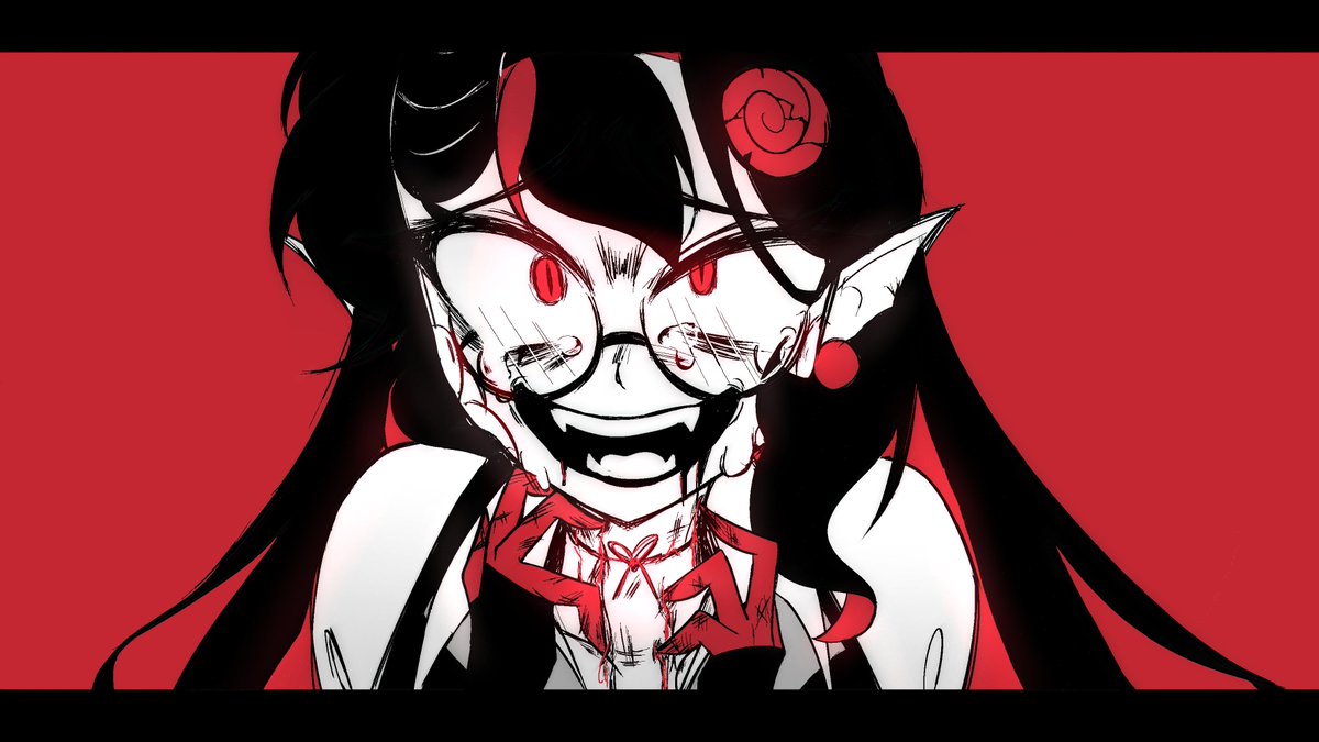 [Tw: Blood]
❝THE GIFT❞

My OC Hazbin Hotel- Syren: Did she feel it hurt, why she try to scratch her neck?

#hazbinhotel #hazbinhoteloc #art