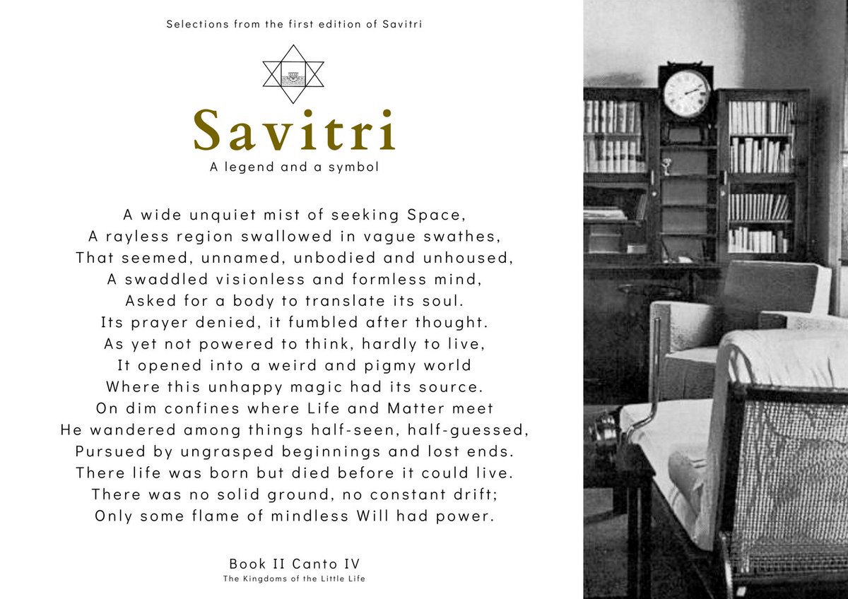 Daily Verses from Savitri, Book II Canto IV: The Kingdoms of the Little Life

#SriAurobindo #InevitableWord