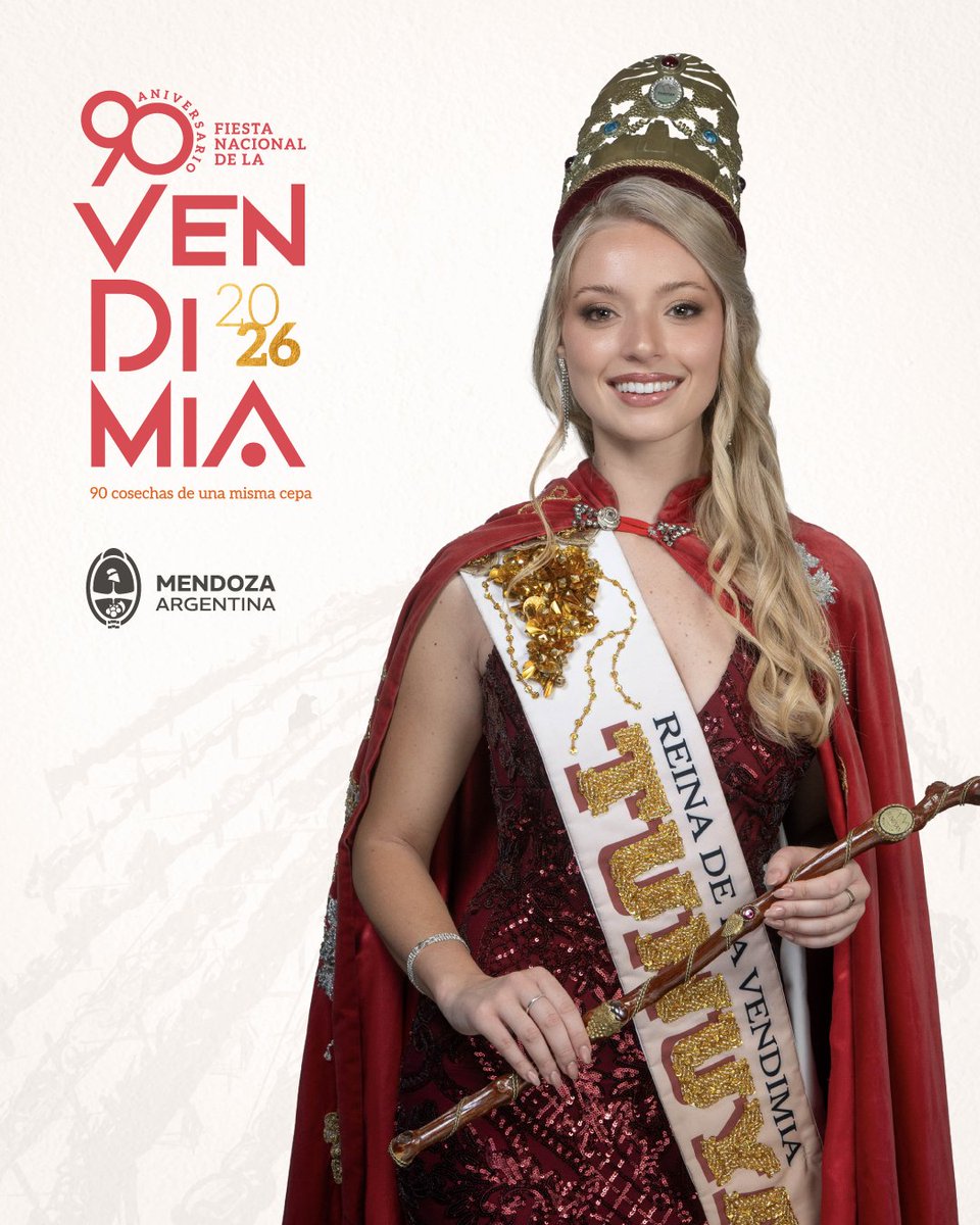Mendoza ya tiene nueva Reina Nacional de la Vendimia ✨👑

¡Felicitaciones a Azul Antolinez, representante del departamento de San Rafael!
Y la nueva Virreina Nacional de la Vendimia es Agustina Giacomelli Pedrosa, representante de Tunuyán.