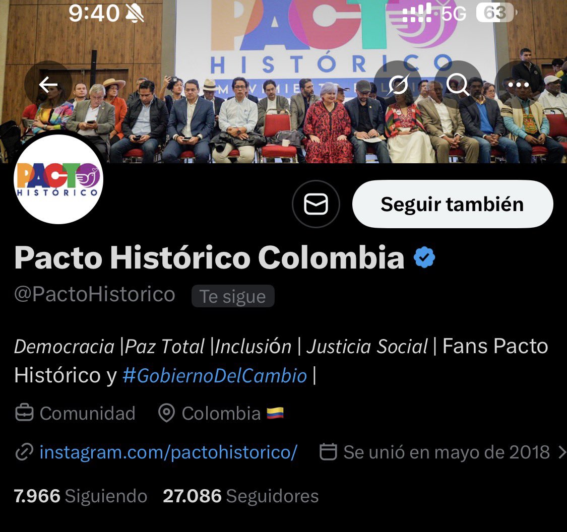 Aclaración: la única cuenta oficial del Pacto Histórico es <a href="/PactoCol/">Pacto Histórico Oficial</a>. Otras cuentas con nuestro nombre no representan la posición del movimiento. No respaldamos agresiones personales.

<a href="/IvanCepedaCast/">Iván Cepeda Castro</a>