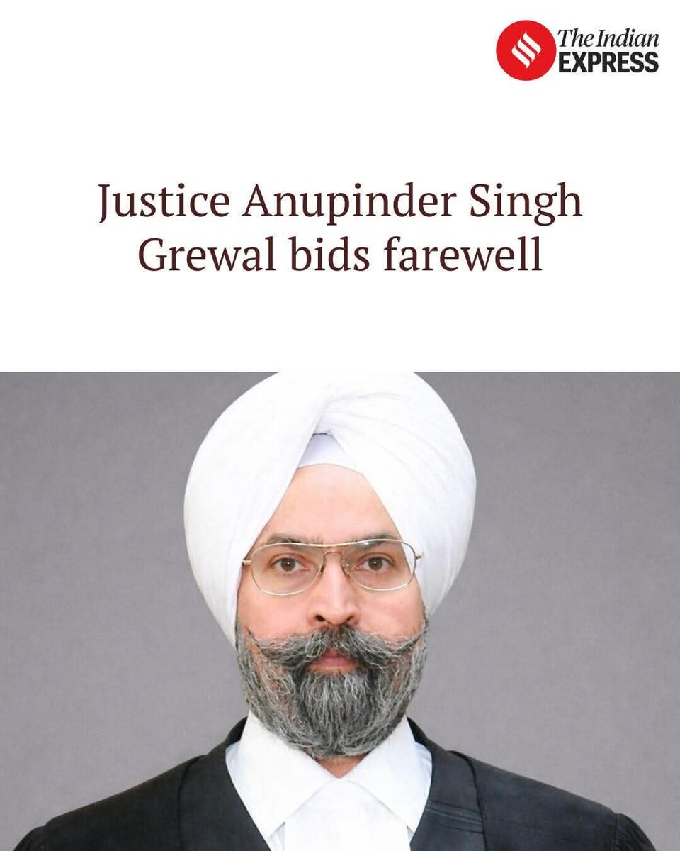 gswaraich6's tweet photo. A Gentleman judge &amp; Wonderful human being #AnupinderSinghGrewal 
who always tried his level best to deliver justice to common citizens &amp; held the state accountable  
You will be missed sir. 
Wishing you all the very best for your future endeavours.  
Thank You &amp; Respect 🙏 https://t.co/Pj1tETzZgp