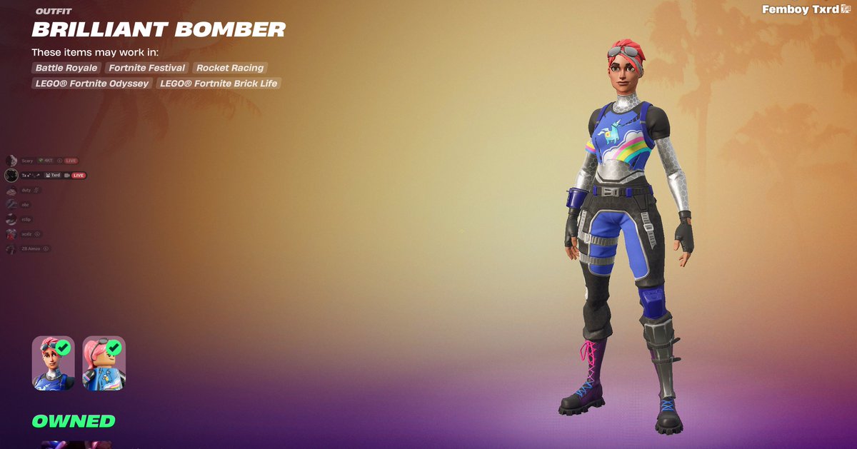 IF U CHANGE UR LANGUAGE TO FRENCH AND BACK BRILLIANT BOMBER IS IN THE SHOP