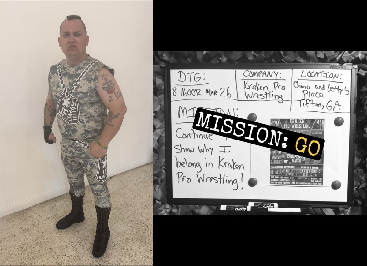 johnnyfaith704's tweet image. What a day at @KrakenWrestling. It may not have went my way but I feel I still fulfilled my mission and showed why I belong. Full AAR coming. Thank you Kraken Pro as always. 
🫡 🇺🇸 🪖

#krakenprowrestling #tiftonga #war #wrestler #soldier #thankyou