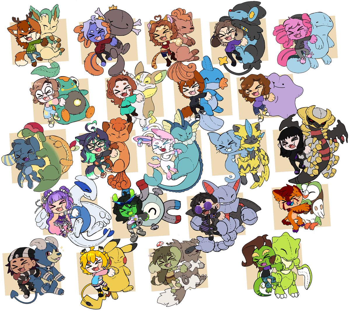 pokepaws's tweet photo. been doing pokemon plushie ych's on vgen, here's all the ones done so far! https://t.co/GJvott7Pzz