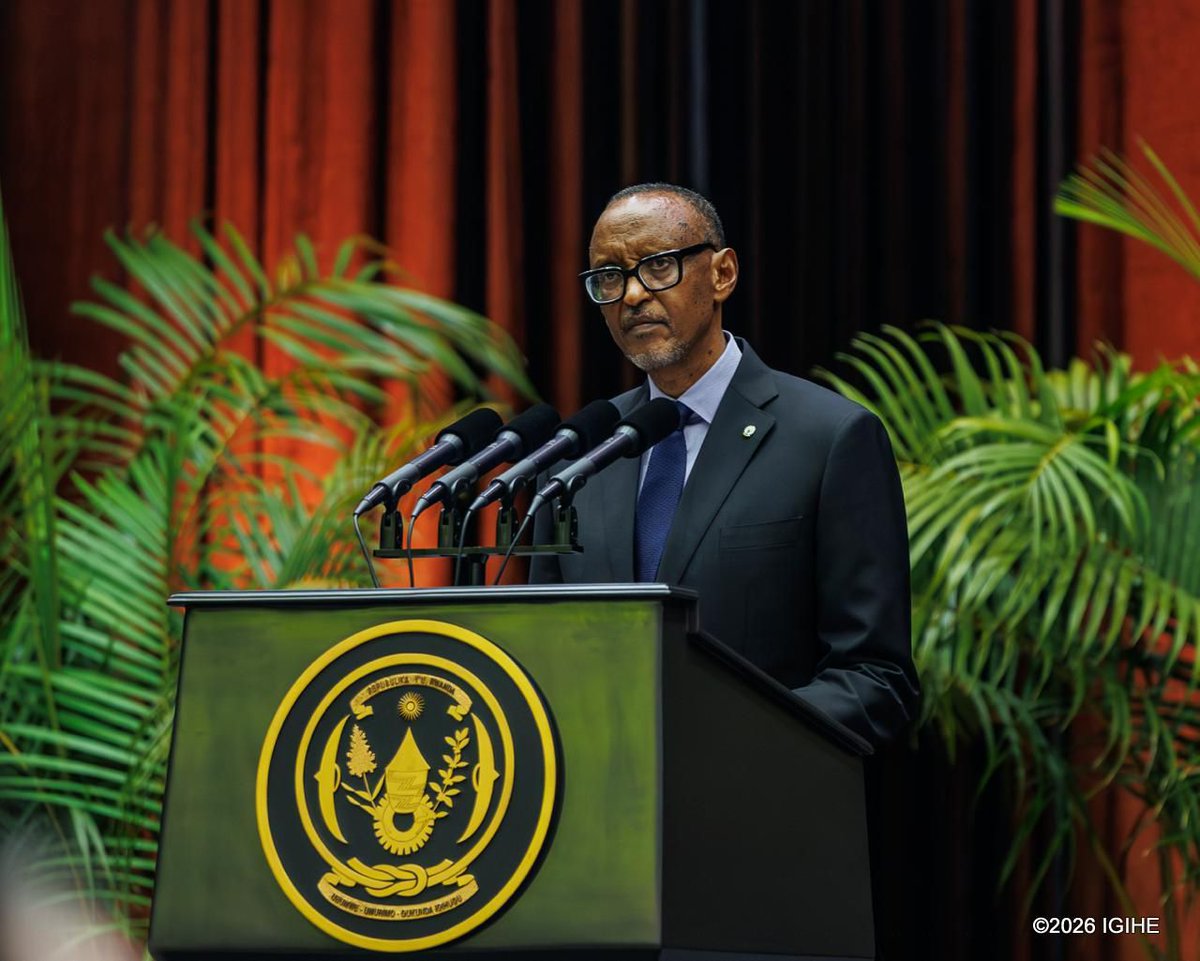 H.E Paul Kagame 
Rwanda is strong, strong enough in our own circumstances, and precisely because we consider ourselves vulnerable to ideologies of violence, violent ethnic extremism, particularly when they benefit from direct or indirect state support.
We have made a promise to